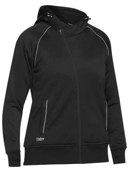 Bisley Women's Fleece Zip Front Hoodie With Sherpa Lining BKL6925 Metro Workwear.